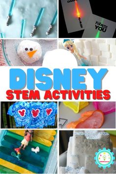 disney themed activities for kids to do with their favorite characters, including snowmen and princesses