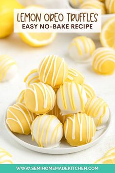 Treat yourself to these irresistible lemon Oreo truffles! This easy no-bake recipe combines the tangy flavor of lemon Oreos with creamy cream cheese and a hint of lemon zest. Coated in candy melts, these truffles are a perfect blend of sweet and tart, making them an ideal dessert for any occasion. Follow our step-by-step guide to make these delicious lemon Oreo truffles and enjoy a refreshing and simple treat that everyone will love. Lemon Oreo Truffles, Lemon Oreos, Lemon Oreo, Truffle Recipe Easy, Lemon Truffles, No Bake Lemon, Oreo Truffles Recipe, Easy Truffles, Dessert Pie Recipes