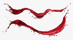 red liquid splashing into the shape of a wave on a white background, hd png