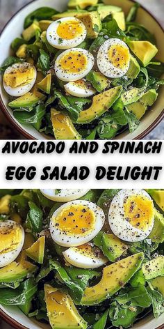 avocado and spinach egg salad delight is an easy, healthy side dish