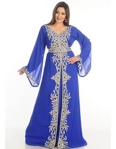 Beautiful 😉 Arabic Royal Blue Georgette Hand Embroidery Party Wear Kaftan 👗 Buy latest Kaftan which are made up from best quality fabrics with latest styles from our large collections at arabicattire.com Shop Now : https://bit.ly/3JDRd24 Buy online @ $94 #elegantkaftans #kaftandressesforsale #kaftaneveningdress Luxury Blue Georgette Kaftan, Luxury Blue Abaya For Festive Occasions, Luxury Royal Blue Elegant Kaftan, Luxury Royal Blue Women's Kaftan, Luxury Royal Blue Dresses For Eid, Luxury Royal Blue Dress With Resham Embroidery, Abaya Wedding, Modest Evening Dress, Dubai Abaya