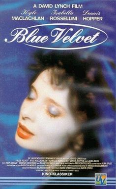 the blue velvet movie poster with an image of a woman's face