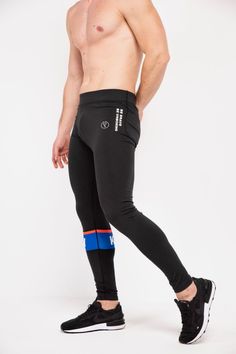 Description: Black With Rubber Print Logo Men’s Workout Leggings
Compression Level: Medium to High
Squat Tested with Zero Transparency
Bounce-Proof Phone Pocket
Zip Pocket For Cash & Keys
Sweat-wicking Poly / Spandex with 4-Way Stretch
Tough-stitch Blue Feature Panel and Rubber Print Logos.
Ergonomic Waistband
Reinforced Stitching & Flat Seams
Embroidered Bolt Logo
Machine Wash Cold, Quick Drying Sporty Breathable Leggings For Running, Compression Sportswear Leggings For Sports, Breathable Athleisure Tights For Sports, High Stretch Leggings For Training, Technical Stretch Activewear For Sports Events, Breathable Sports Leggings, Athleisure Sweat-resistant Leggings For Training, Go-dry Sportswear Leggings For Training, Breathable Functional Sports Leggings