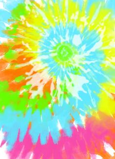 a multicolored tie - dye pattern is shown in the middle of this image