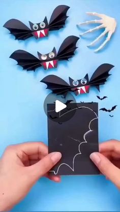 Preschool Crafts & Activities on Instagram: "Funny bats 🦇🦇🦇

Great idea by @kodakbash1
.
.
.
.
.
#halloweencardboardplay #trickortreat #halloweencrafts #halloween #halloweendecor #halloween2024 #halloweendiy #halloweencraft #halloweencraftsforkids #halloweencrafting #halloweenpartyideas #diyhalloween
#papercrafts #papercraft #papercrafting #craftsforkids #kidscrafts #getcreativewith #preschoolcrafts #easycrafts #invitationtoplay #montessoriathome #finemotorskills #craftingwithkids #recycleandplay #reusereducerecycle #finemotorskills #motorskills
#mrmintz" Preschool Crafts Activities, Creepy Food, Preschool Craft Activities, Bat Craft, Craft Work For Kids, Happy Haunting, Halloween 4, Halloween Bat