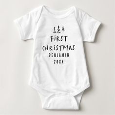 First christmas holiday baby baby bodysuit First Pregnancy Announcements, Pun Meme, Names Girl, Personalized Baby Clothes, Miracle Baby, Chic Baby, Baby Shirts, Idea Diy, Baby Star