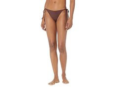 O'Neill Saltwater Solids Maracas Bottoms - Women's Swimwear : Chocolate : Get the fun flowing wearing O'Neill Saltwater Solids Maracas Bottoms. Solid tie side pants. Spaghetti tie sides. Medium coverage. 85% polyamide, 15% elastane. Hand wash. Imported. Measurements: Waist Measurement: 24 in Product measurements were taken using size SM (US 1-3). Please note that measurements may vary by size. If you're not fully satisfied with your purchase, you are welcome to return any unworn and unwashed ite Beach Bottoms With Side Ties, Beachwear Bottoms With Tie Waist For Beach Season, Vacation Beach Bottoms With Drawstring Tie, Casual Swimwear With Side Ties For Spring, Casual Tie-side Bottom Swimwear With Drawstring, Beach Season Vacation Bottoms With Drawstring Tie, Vacation Bottoms With Tie-side And Drawstring, Spring Bottoms With String Tie For Poolside, Vacation Bottoms With Drawstring Tie-side