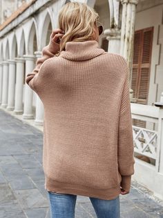 Our Illy Knit comes in a soft beige tone. It's a fabulous medium weight material ideal for layering in winter. Contrasting ribbed knit detailing is featured all over the knit. The high neckline and long sleeves are sure to keep you warm in the colder months! Size Guide: Julia is 5’5” tall, and has a 33.4” bust, 24.6”waist, & 37.2” hips. She is wearing a S / US 4 / AU 8. This sweater is true to size. Material: 50% Viscose, 30% Nylon, 20% Polyester. Key Features: Relaxed fit. Turtle neckline. Pull Winter Knitted Sweater Dress, Winter Solid Chunky Knit Turtleneck, Winter Chunky Knit Solid Turtleneck, Winter Chunky Knit Turtleneck, Winter Solid Color Chunky Knit Turtleneck, Soft Knit Beige Sweater, Beige Soft Knit Sweater, Oversized Beige Winter Sweater, Oversized Beige Sweater For Winter