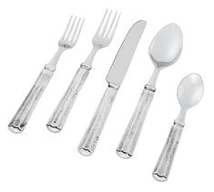 four forks, two spoons and one knife