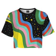 Multicolor Graphic Design Tops For Summer, Multicolor Graphic Tops For Summer, Multicolor Graphic Design Summer Top, Casual Multicolor Tops With Abstract Pattern, Trendy Multicolor Printed Top, Multicolor Tops For Streetwear And Pride, Multicolor Tops For Pride Streetwear, Multicolor Tops For Streetwear During Pride, Multicolor Graphic Print Top For Music Festival