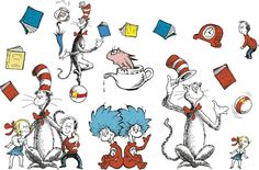 dr seuss and the cat in the hat characters