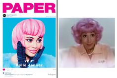 an image of a woman with pink hair on the cover of paper