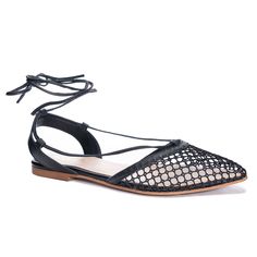 A classic sandal to tie for. With an edgy fishnet vamp and delicate lace-up leather straps that tie into a bow at the ankle, you'll look like the gift you are in the Cristina Summer Flats. Pair with a flowing dress or linen shorts for an effortless look that will garner every stare. By 42 Gold Mesh Fabric & Leather Upper Additional Manmade Materials Elegant Ankle Wrap Lace-up Sandals For Spring, Leather Lace-up Sandals For Spring Festival, Spring Festival Lace-up Ankle Strap Sandals, Chic Ankle Wrap Lace-up Sandals For Vacation, Leather Lace-up Sandals For Spring, Leather Lace-up Sandals, Chic Lace-up Sandals For Beach, Elegant Summer Lace-up Sandals, Chic Lace-up Flat Heel Sandals For Beach