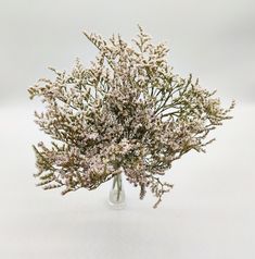 a vase filled with flowers on top of a white table