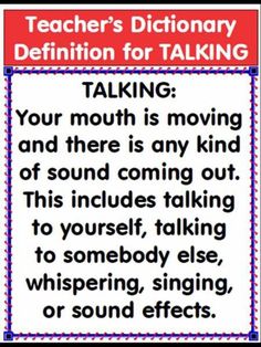 a teacher's dictionary for talking