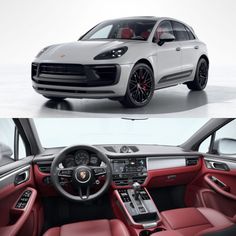 the inside and outside view of a porsche cayenne