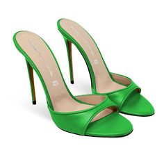 Round toe leather sandal with 100mm or 120mm stiletto heel

Upper: Leather
Interior: Genuine leather
Fit: Regular
Non-slip sole
 Heel height: 120mm | 4,8" inches 
 Heel height: 100mm | 4,0" inches 

Handcrafted footwear 100% Made in Italy Pump Sandals, Green Leather, Lace Boots, Mules Shoes, Leather Interior, Stiletto Heel, Leather Sandals, Leather Women, Stiletto Heels