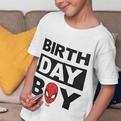 Marvel | Spiderman - Birthday Boy T-Shirt https://www.zazzle.com/marvel_spiderman_birthday_boy_t_shirt-235705723410278372 via @zazzle Spider Man Theme, Top Gifts For Kids, Birthday 4, Marvel Merchandise, Superhero Birthday Party, Spiderman Birthday, Birthday Boy Shirts, Fun Shirt, Superhero Birthday