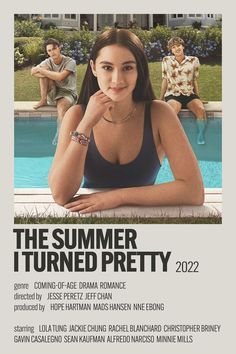 the poster for the summer i turned pretty movie starring, featuring an image of a woman in