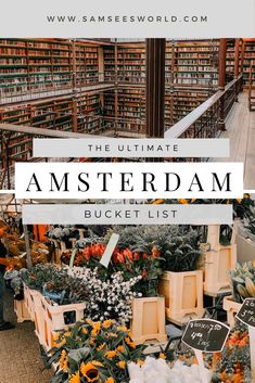 the ultimate amsterdam bucket list with flowers and books