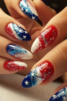 You’re scrolling through endless nail art options, seeking that perfect July 4th design to truly shine at your holiday gathering. You want something that screams celebration without being overly simplistic or excessively intricate. I’m sharing 4th Of July Nail Designs Blooming Gel, Nail Work, Nail Design Inspiration, Almond Nails Designs