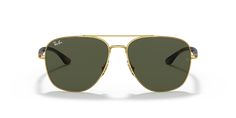 Experience the ideal balance of classic and contemporary style with Ray-Ban RB3683 sunglasses. The square shape and polished gold metal frame give these shades a timeless appeal. The classic green lenses, treated with G-15 technology, provide superior vision clarity and color contrast. These glasses are not only stylish but also practical. Available with prescription lenses. Modern Gold Aviator Sunglasses With Square Frame, Modern Gold Square Frame Aviator Sunglasses, Gold Aviator Sunglasses With Gradient Square Frame, Gold Aviator Sunglasses With Tinted Square Frame, Gold Aviator Sunglasses With Gradient Lenses, Gold Square Frame Aviator Sunglasses With Tinted Lenses, Classic Yellow Gold Polarized Sunglasses, Classic Yellow Gold Sunglasses With Polarized Lenses, Classic Gold Square Frame Sunglasses