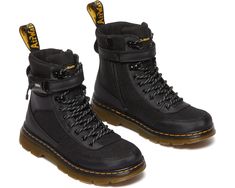 Dr. Martens Kid's Collection Combs Tech (Little Kid/Big Kid) | Zappos.com Casual Insulated Ankle Lace-up Boots, Casual Insulated Lace-up Ankle Boots, Casual High-top Insulated Lace-up Boots, Casual Insulated Ankle Moto Boots, Casual High-top Moto Boots With Laces, Casual Insulated Combat Boots With Round Toe, Adjustable Round Toe Fall Boots, Adjustable Round Toe Boots For Fall, Casual Insulated Boots With Round Toe