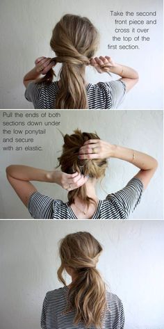 20 Easy Hairstyles for Moms With Long Hair – Habitat for Mom Easy Straight Hairstyles, Lazy Girl Hairstyles, Long Pixie Hairstyles, Simple Wedding Hairstyles, Peinados Recogidos, Mom Hairstyles, Long Pixie, Effortless Hairstyles, Medium Hairstyles