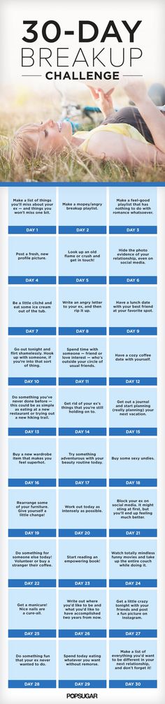 Going Through a Breakup? Take Our 30-Day Challenge! Breakup Challenge, Moving On After A Breakup, Breakup Motivation, Breakup Playlist, Quotes About Moving, After A Breakup, Challenge Accepted, Breakup Quotes