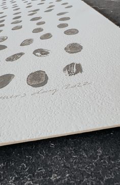 a piece of paper with circles drawn on it