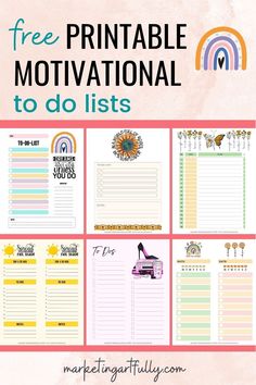 the free printable motivational to do list