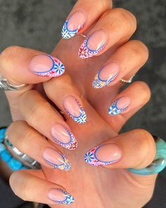 Cute Gel Nails, Vacation Nails, Nagel Inspo, Beach Nails, Manicure Y Pedicure, Dream Nails, Fire Nails, Funky Nails, Pretty Acrylic Nails