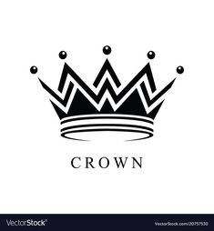 the crown logo is black and white with dots on it's sides, as well as