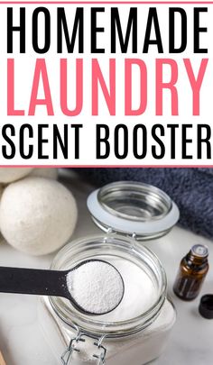 homemade laundry scent booster recipe in a jar