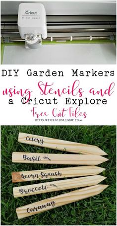 diy garden markers using stencils and a cricut explore