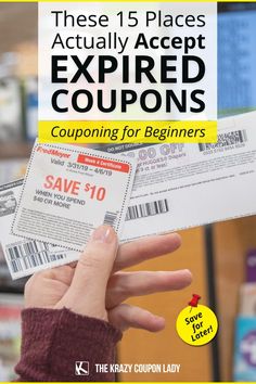 the coup for expired coupons is being held up by a woman's hand