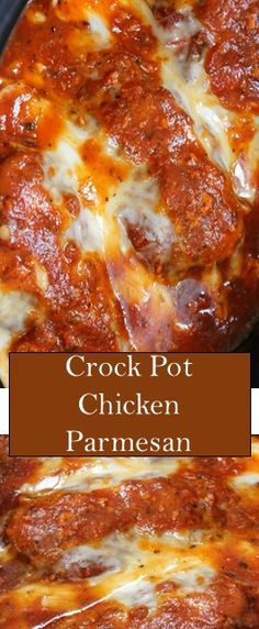 the crock pot chicken parmesan is ready to be cooked in the oven