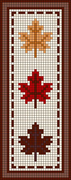 a cross - stitch pattern with three different colors and designs on the bottom half of it