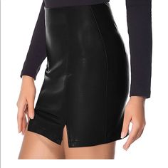 Mangopop Women's Basic High Waist Faux Leather Bodycon Mini Pencil Skirt Nwt/New Mangopop Mini Faux Leather Skirt For Women Featuring High Waist, Back Zipper Closure, Solid Color, Slim Style, Above Knee Length, And Can Give You A Charming Looking And Sexy Figure. Black Stretch Faux Leather Skirt, Trendy Faux Leather Mini Pencil Skirt, Black Stretch Faux Leather Mini Skirt, Trendy Black Faux Leather Pencil Skirt, High Waisted Leather Skirt, Faux Leather Midi Skirt, Faux Leather Pencil Skirt, Mini Pencil Skirt, Leather Midi Skirt