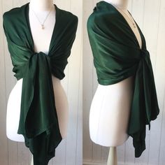 "A gorgeous Silk Dark Green Wrap/Shawl/Scarf 100% Silk material, with a slight sheen to the fabric Drapes beautifully, lots of material. Gentle Wash, Delicate Spin, Do not Tumbledry Dimensions:- Length - 68\"/173cms Width -  39\"/99cms - Extra Wide This Wrap/Scarf drapes beautifully, stunning over a Special dress, or, layered over Tops and Jackets for a classic Look, a perfect accessory for any Occasion. \"My Wraps and Scarves are always lovely to receive for Birthdays, Christmas, Mothersday - Y Elegant Silk Draped Dupatta, Elegant Draped Silk Dupatta, Green Silk Pashmina Shawl, Green Pashmina Shawl For Wedding, Green Silk Shawl For Wedding, Elegant Green Pashmina Shawl, Elegant Green Pashmina Shawl For Weddings, Silk Wedding Wrap Shawl, Elegant Green Satin Silk Scarf