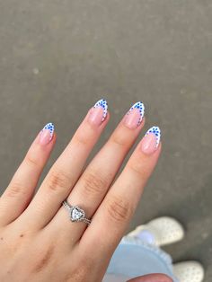 #summer #frenchnails #greece Nail Design For Greece, Nails For Greek Holiday, Greece Manicure, Greece Blue Nails, Blue And White Greece Nails, Grecian Blue Nails, Nails For Greece, Greece Nails