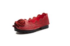 From weekdays to weekends, these rose bow headed chic design loafers will keep feet comfortable while complementing your everyday look. Pull-on 1" heel Leather upper Leather lining TPR sole Spring Casual Loafers With Red Sole, Elegant Loafers With Red Sole For Spring, Elegant Spring Loafers With Red Sole, Spring Loafers With Red Sole And Closed Toe, Spring Loafers With Flat Heel And Red Sole, Spring Loafers With Red Sole, Flat Heel, Spring Slip-on Loafers With Red Sole, Slip-on Loafers With Red Sole For Spring, Spring Leather Loafers With Red Sole