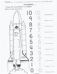 a space shuttle worksheet with numbers on it