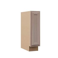 a tall cabinet with two doors on the front and one door open to reveal something