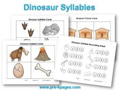 the dinosaur and other animals are shown in this printable worksheet