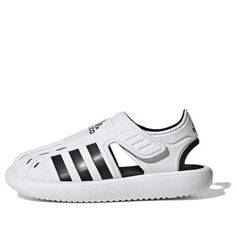 (GS) adidas Summer Closed Toe Water Sandal 'White Black' GW0387 (Cozy/Breathable) Water Sandals, Stylish Sneakers, Perfect Pair, Your Perfect, White Black, White And Black, Adidas, Sandals, Sneakers