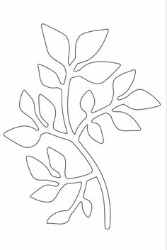 a black and white drawing of a plant with leaves