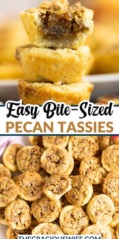 these easy bite - sized pecan tastyes are the perfect treat for any occasion