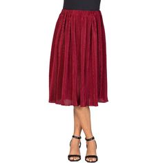 This elegant skirt features a rich and luxurious shimmering pleated accordion fabric that adds texture and movement to your outfit. Designed with an elastic waistband, it provides a comfortable and flexible fit for various body types. The skirt is double layered, ensuring complete coverage and eliminating the need for additional undergarments. Its midi length is versatile, making it suitable for both casual and formal occasions. The flowing A Line silhouette enhances its sophisticated and timele Elegant Midi Skirt, Midi Sweater Skirt, Party Skirt, Elegant Skirt, Denim Maxi Skirt, Slip Skirt, Women Maxi, Hem Style, Pleated Mini Skirt