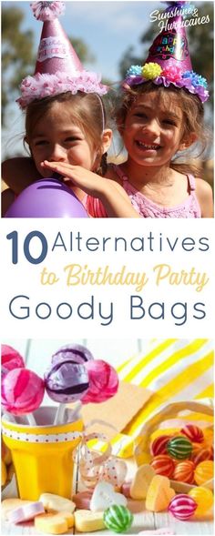 10 Alternatives to Birthday Party Goody Bags. Cute, Clever and Creative ideas for party favors that aren't junk. Kids Birthday Parties|Party Favors|Goody Bags|Alternatives to Goody Bags| Birthday Party Ideas|Affordable Party Favors Dollar Store Party Favors, Birthday Party Favor Ideas, Toddler Party Favors, Affordable Party Favors, Birthday Party Goodie Bags, Goodie Bags For Kids, Birthday Goodie Bags